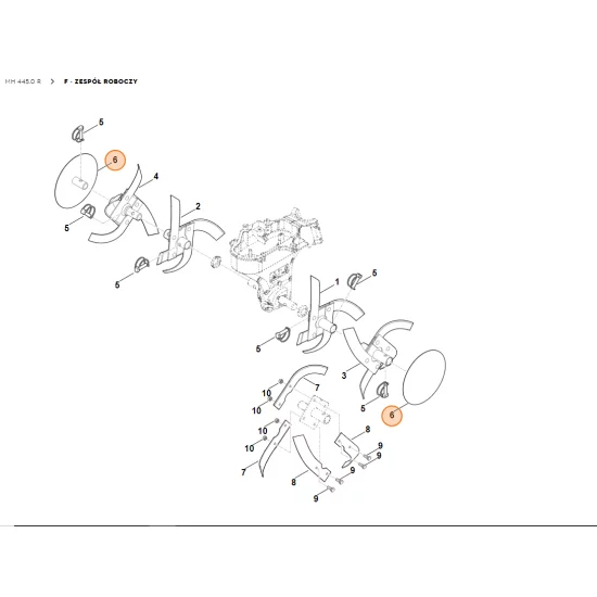 STIHL Glebogryzarka MH445.0 Tarcza ochronna 6242 740 3900